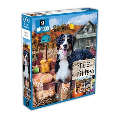 flirt Puzzle de 1000 pièces « Chatons gratuits » – 27 po x 20 po 1 ea, 5,00 $/1ch