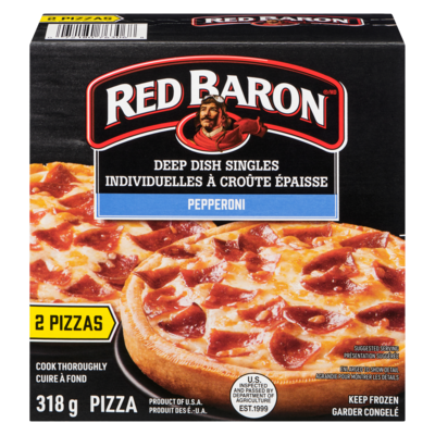 RED BARON Pizza Deep Dish Singles Pepperoni 318 g, $1.73/100g