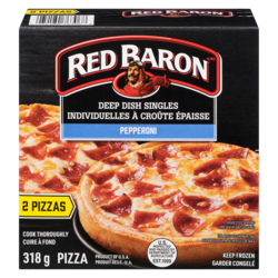 DESIS CHOICE Pizza individuelles à croûte épaisse pepperoni 318 g, 2,29 $/100g