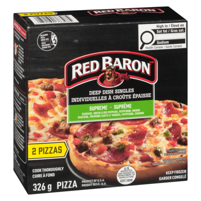 Pizza individuelles à croûte épaisse suprême