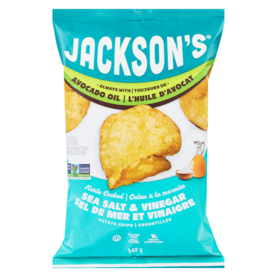 Jackson's Croustilles cuites à la marmite sel de mer et vinaigre 142 g, 4,57 $/100g