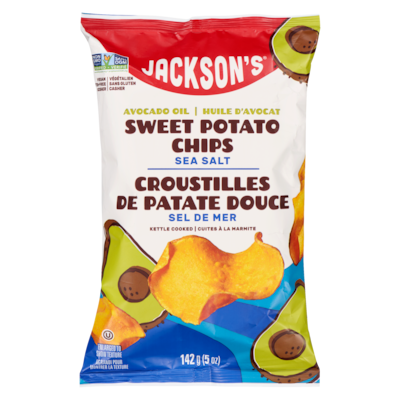 Jackson's Croustilles de patate douce huile d'avocat sel de mer 142 g, 4,57 $/100g