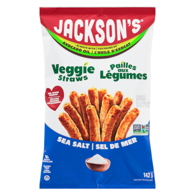 Jackson's Pailles aux légumes sel de mer 142 g, 4,57 $/100g
