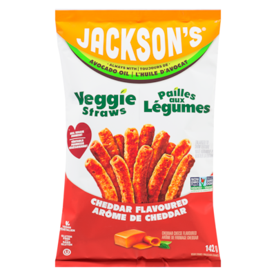 Jackson's Veggie Straws Cheddar Cheese Flavoured 142 g, $4.57/100g