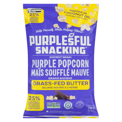 Purplesful Ancient Grain Purple Popcorn Grass-Fed Butter 136 g, $4.26/100g