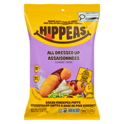 HIPPEAS Baked Chickpea Puffs All Dressed Up Flavoured 113 g, $6.19/100g