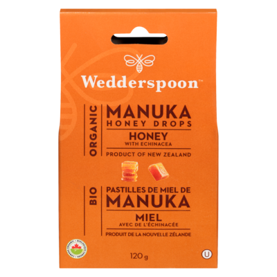 Wedderspoon Bio pastilles de miel de manuka miel 120 g, 8,24 $/100g