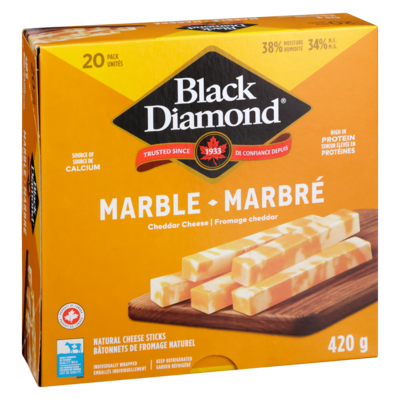 Bâtonnets de fromage marbré, portion individuelle emb. 20