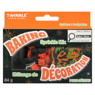 Exclusive Brands Baking Sprinkle Mix Spiders 84 g, $2.96/100g
