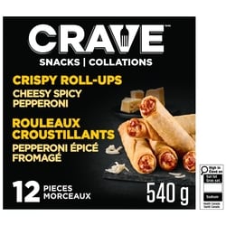 Crave Cheesy Spicy Pepperoni Crispy Roll-Ups 540 g, $2.41/100g