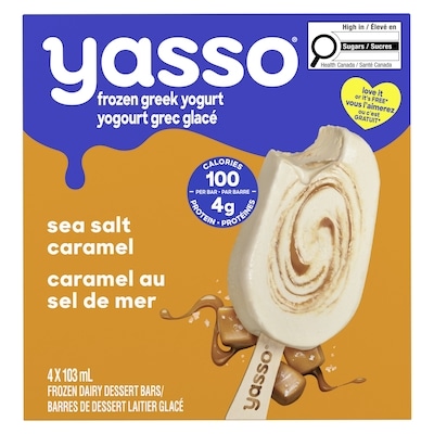 Caramel au Sel de Mer Barres de Yogourt Grec Glacé