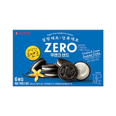 Lotte Zero Sugar Free Sandwich Cookies 228 g, $1.88/100g