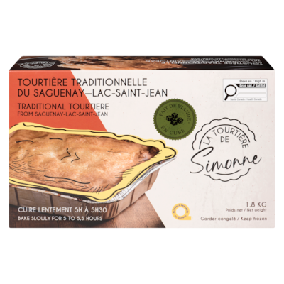 La Tourtiere De Simonne Traditional Tourtière From Saguenay-Lac-Saint-Jean 1800 g, $1.39/100g