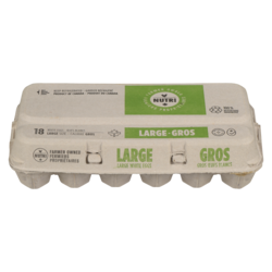Lovo White Eggs, Large 18 ea, $0.36/1ea