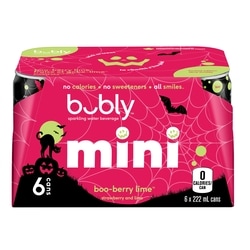 Bubly Sparkling Water Mini Boo-Berry Lime 6x222.0 ml, $0.37/100ml