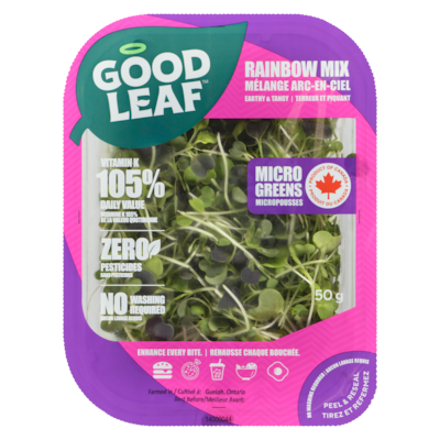 GoodLeaf Microgreens Rainbow Mix 50 g, $9.00/100g