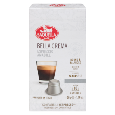 Saquella Espresso Amabile Bella Crema Medium Roast 50 g, $15.98/100g