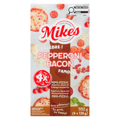 Mini-pizzas pepperoni bacon