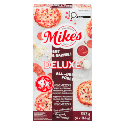 Mikes Mini-pizzas deluxe 592 g, 2,70 $/100g