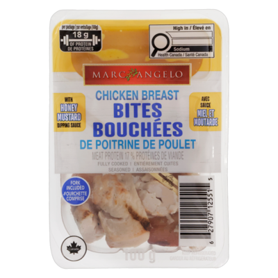 Marcangelo Chicken Breast Bites With Honey Mustard Dipping Sauce 100 g, $5.00/100g