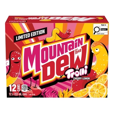 Mountain Dew Trolli Cherry Lemon 12x355.0 ml, $0.21/100ml