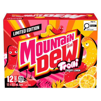 Mountain Dew Trolli Cherry Lemon 12x355.0 ml, $0.21/100ml
