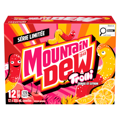 Mountain Dew Trolli cerise et citron 12x355.0 ml, 0,21 $/100ml