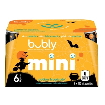 Eau pétillante Bubly Mini Potion Tropicale 6x222.0 ml, 0,37 $/100ml