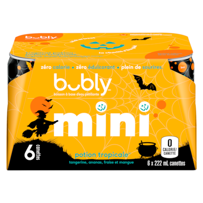 Eau pétillante Bubly Mini Potion Tropicale 6x222.0 ml, 0,37 $/100ml