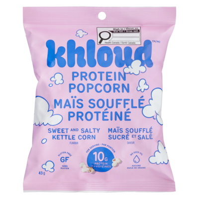 Khloud Protein Popcorn, Sweet & Salty Kettle Corn 45 g, $6.67/100g