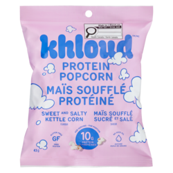 Khloud Maïs soufflé protéiné sucré et salé 45 g, 6,67 $/100g
