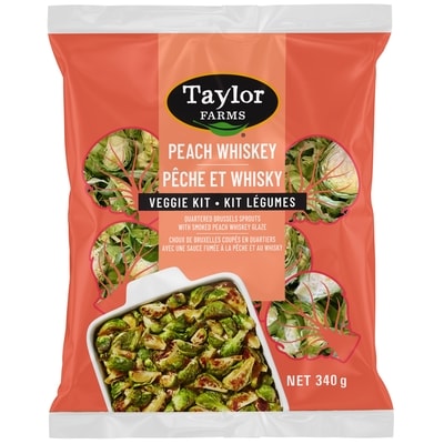 Taylor Farms Peach Whiskey Brussels 340 g, $2.65/100g