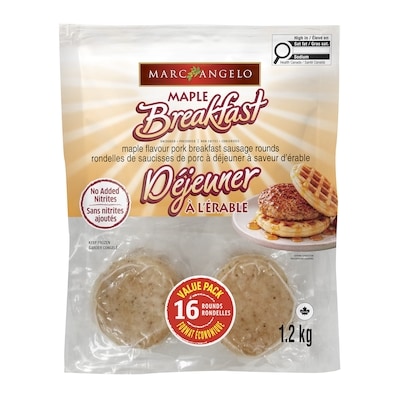 Marcangelo Maple Flavour Pork Breakfast Sausage Rounds 1.2 kg, $1.08/100g