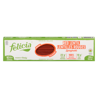 Felicia Gluten Free Pasta Red Lentil Spaghetti Organic 250 g, $3.00/100g