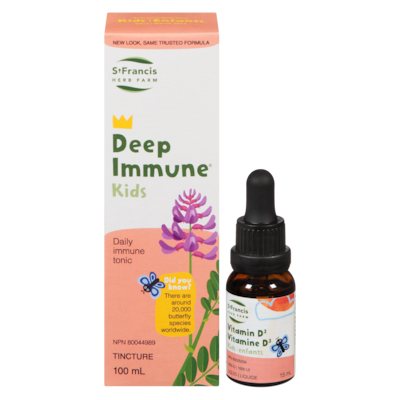 St Francis Herb Farm Vitamin D₃ Liquid Kids Deep Immune Kids Daily Immune Tonic Tincture 115 ml, $21.73/100ml