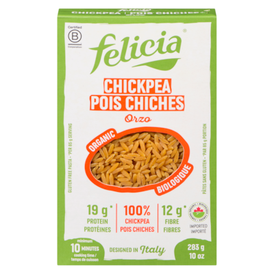 Felicia Gluten Free Pasta Chickpea Orzo Organic 283 g, $2.65/100g
