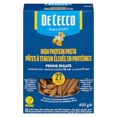 De Cecco High Protein Pasta Penne Rigate No. 41 400 g, $1.50/100g