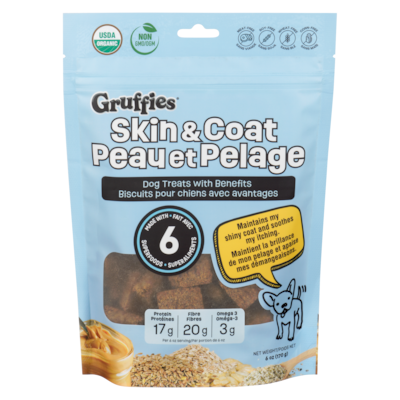 Gruffies Dog Treats With Benefits Skin & Coat 170 g, $5.29/100g
