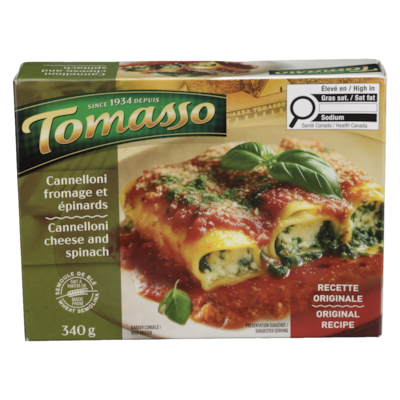 Tomasso Cannelloni Cheese And Spinach 340 g, $1.76/100g