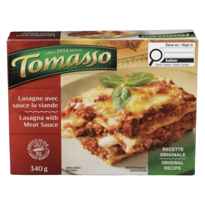 Tomasso Lasagna With Meat Sauce 340 g, $1.76/100g