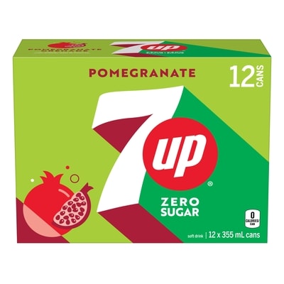 7Up Zero Sugar Pomegranate Soft Drink 12x355.0 ml, $0.20/100ml