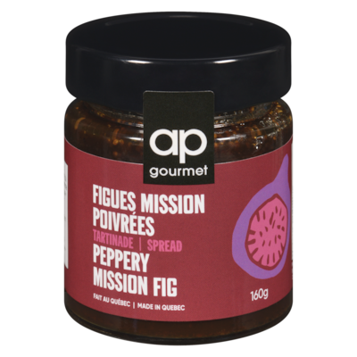  Tartinade figues mission poivrées 160 g, 4,06 $/100g