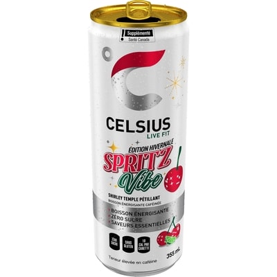 Celsius Boisson énergisante Shirley Temple Petillant 355 ml, 1,26 $/100ml