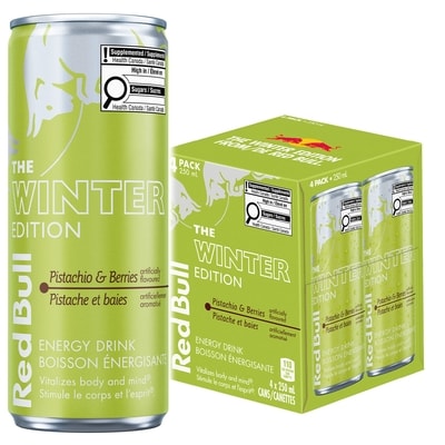 Red Bull Energy Drink, Pistachio & Berries, Winter Edition, (4 Pack) 4x250.0 ml, $1.60/100ml