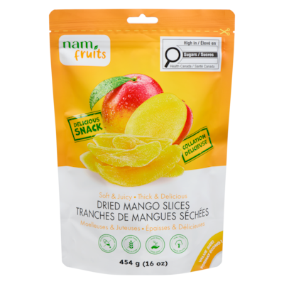 Nam Fruits Tranches de mangues séchées format écono 454 g, 3,52 $/100g