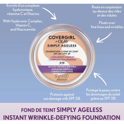 Simply Ageless Instant Wrinkle Defying Foundation With Hyaluronic Complex, Vitamin C, and Niacinamide - Spf 28, 100% Cruelty-Free 4