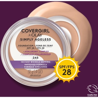 Simply Ageless Instant Wrinkle Defying Foundation With Hyaluronic Complex, Vitamin C, and Niacinamide - Spf 28, 100% Cruelty-Free 7
