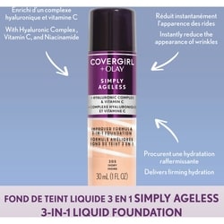 Simply Ageless 3-in-1 Liquid Foundation Infused with Hyaluronic Complex, Vitamin C and Niacinamide -  Hydrating Formula, 100% Cruelty-Free 4