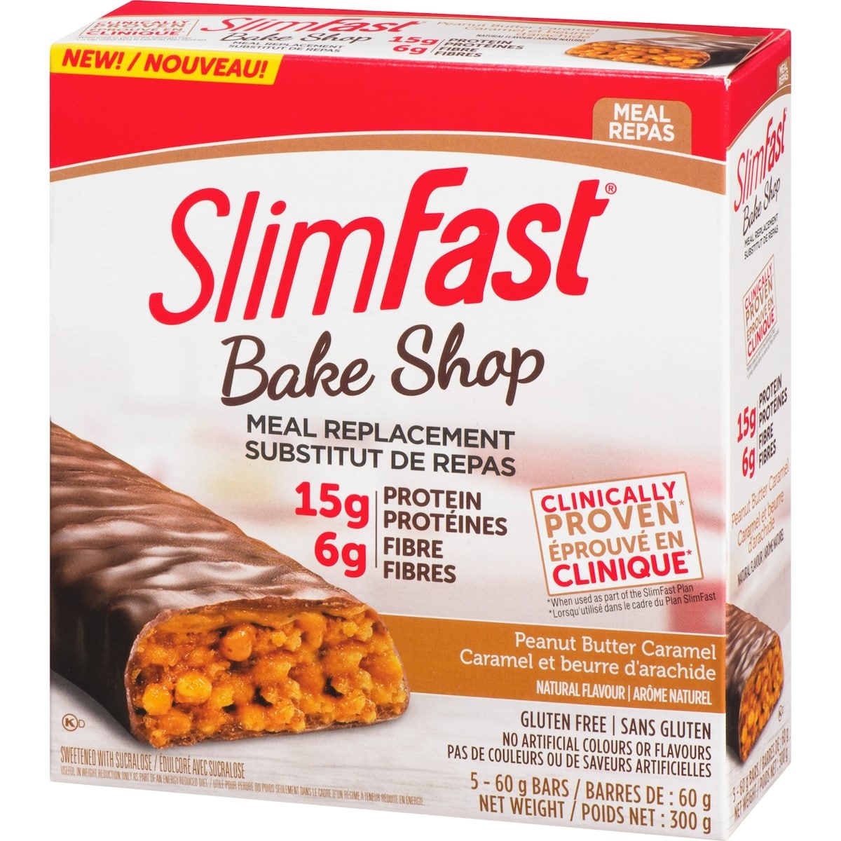 Barres de remplacement de repas Bake Shop avec 15 g de protéines et 6 g de fibres
