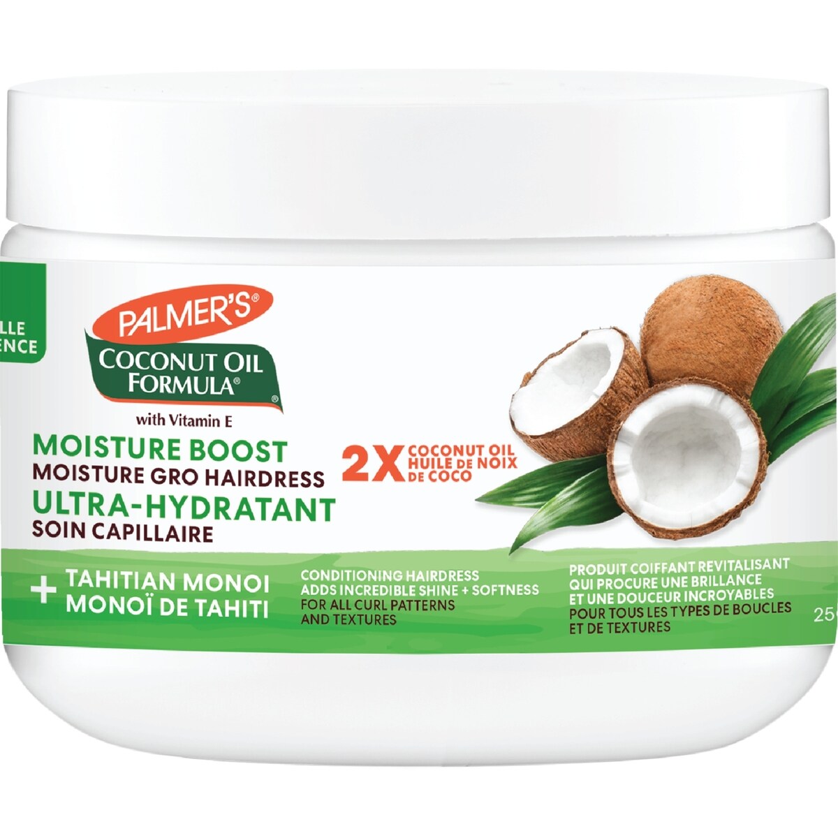 Soin capillaire Moisture Gro pour des cheveux brillants Coconut Oil FormulaMC avec vitamine E Palmer’sMD